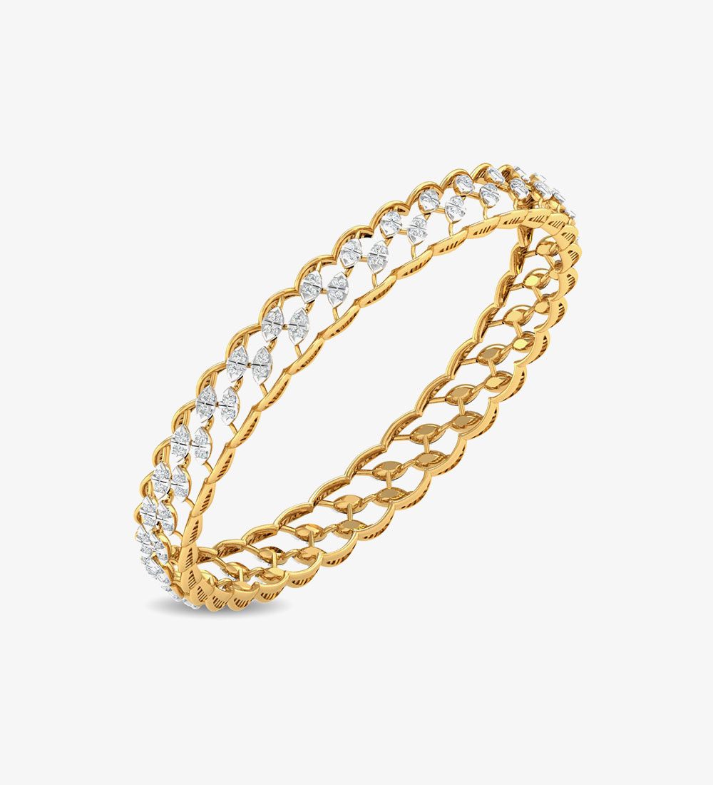 Gold With Diamond Hotsell Bracelet
