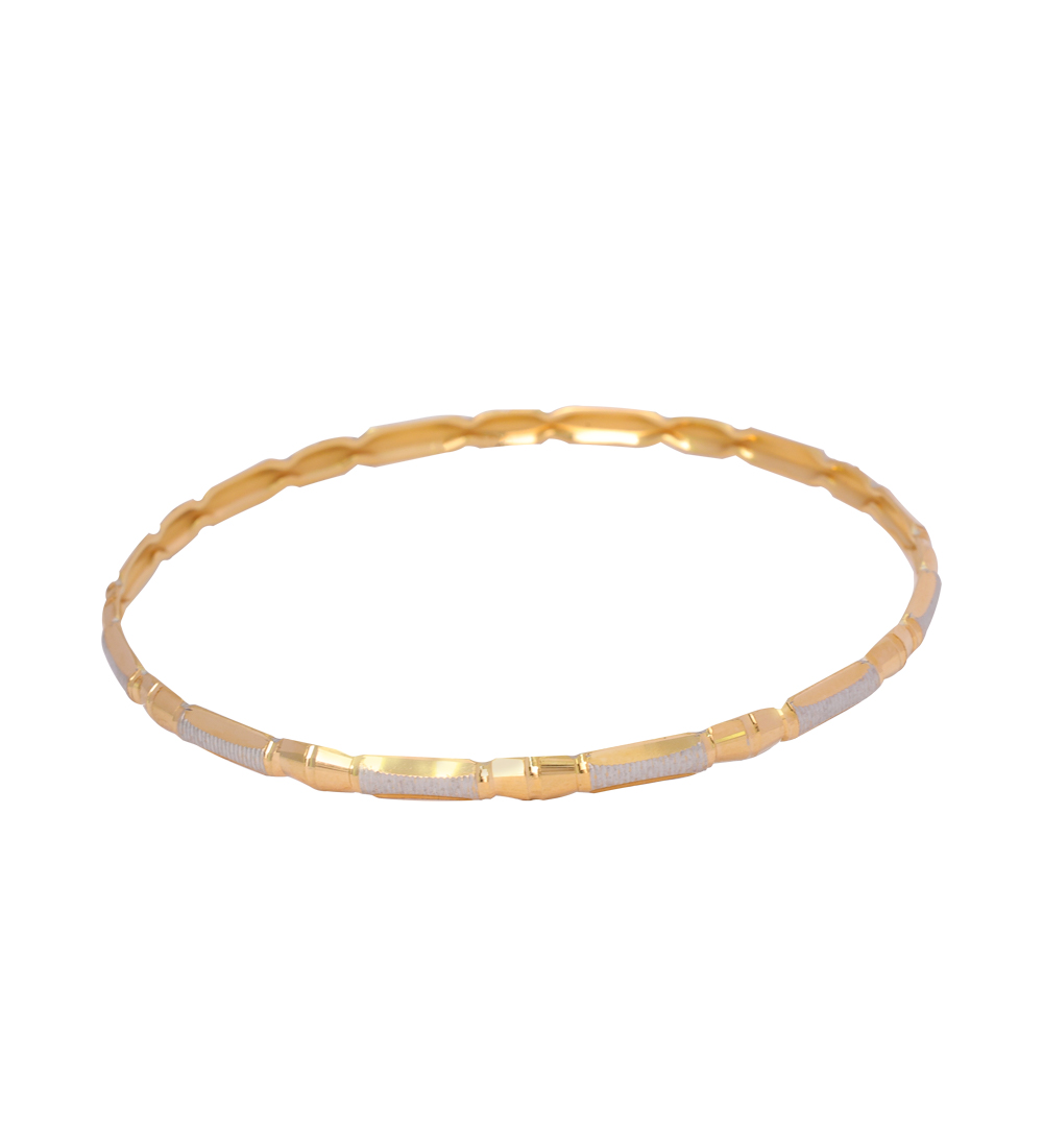 Radiant Dual-Tone Gold Bangles