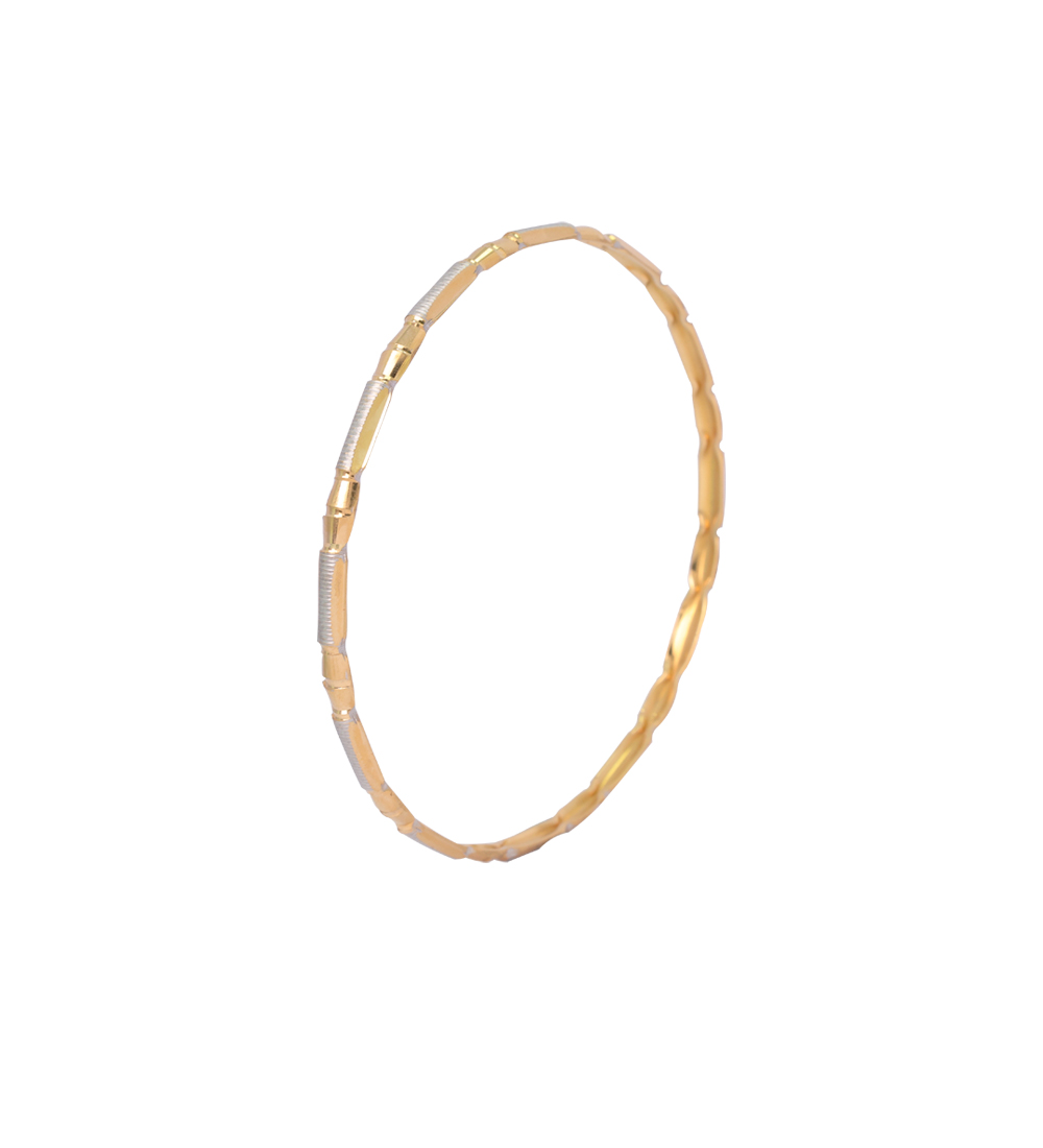 Radiant Dual-Tone Gold Bangles