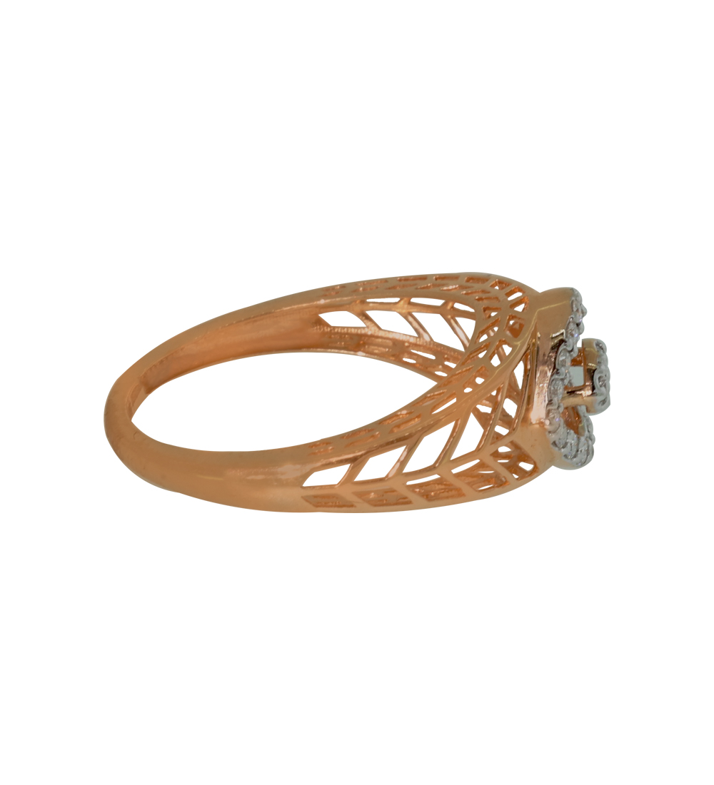Radiant Rose Evil Eye Diamond Ring
