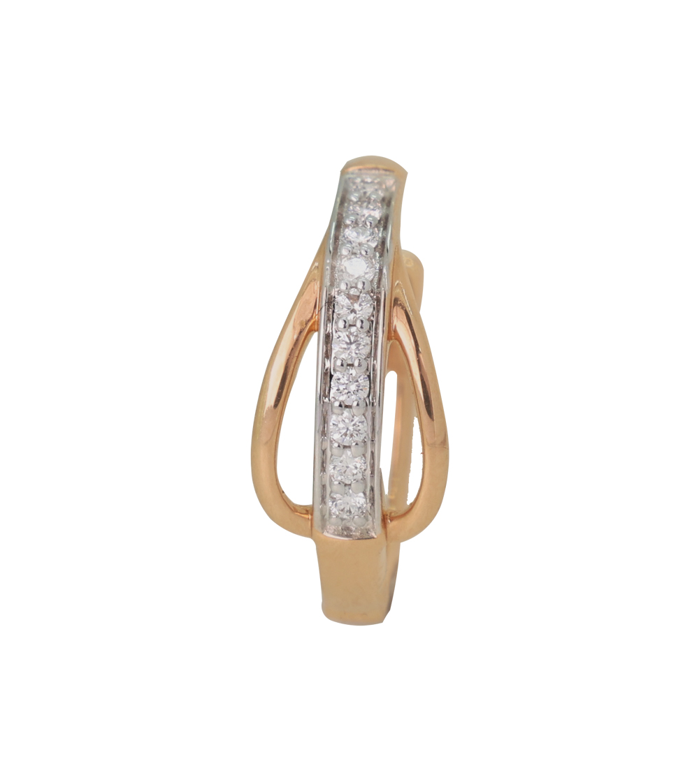Radiant Rose Gold Diamond Hoop Earrings