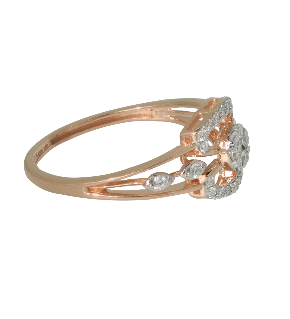 Dual Band Rose Gold Diamond Ring