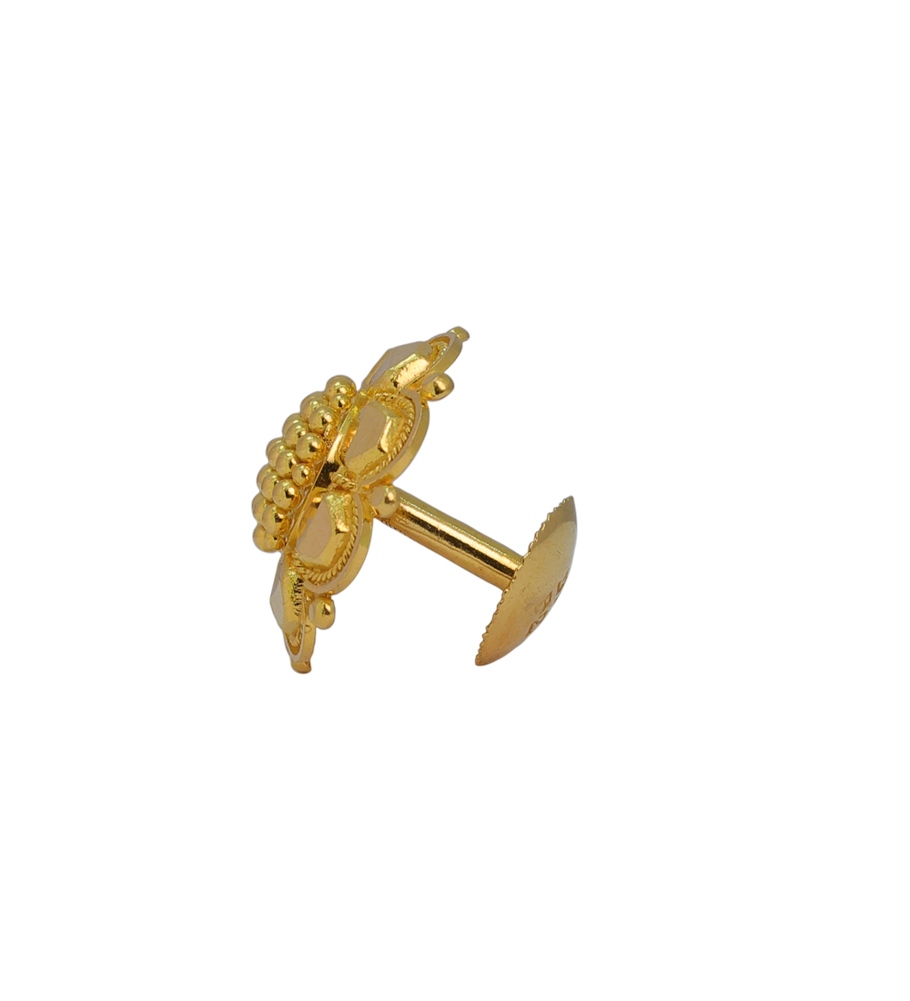 Radiant Floral 22K Gold Earrings