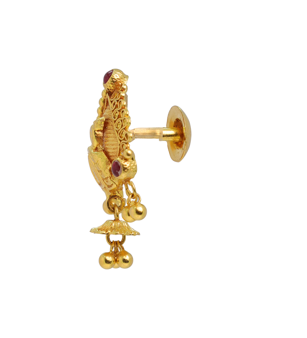 Handcrafted Antique 22K Gold Earrings
