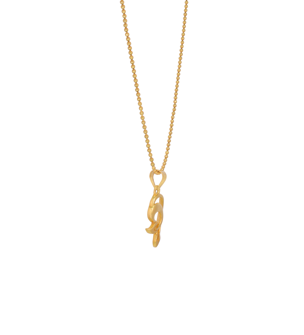 Elegant Floral Gold Pendant (Pendent Only)