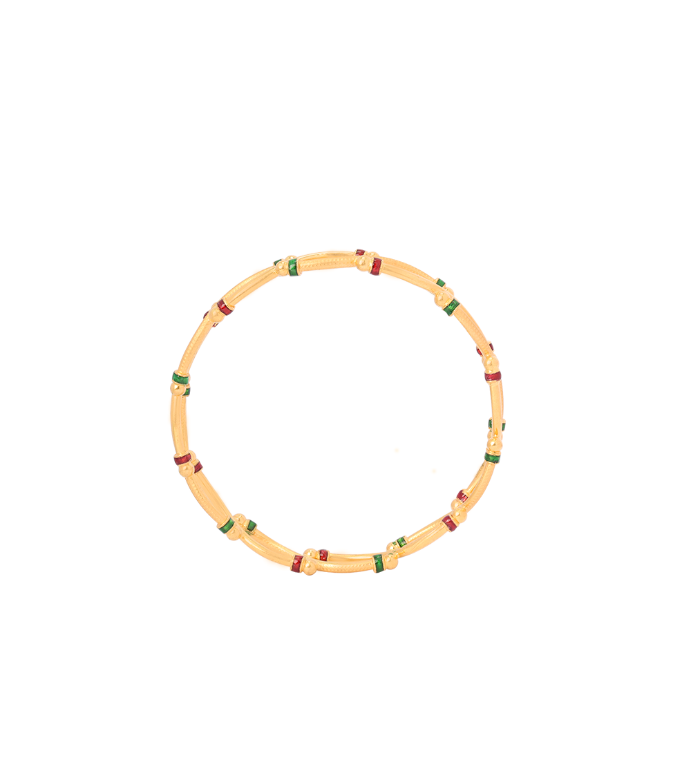 Enchanting Minakari Tube Gold Bangles