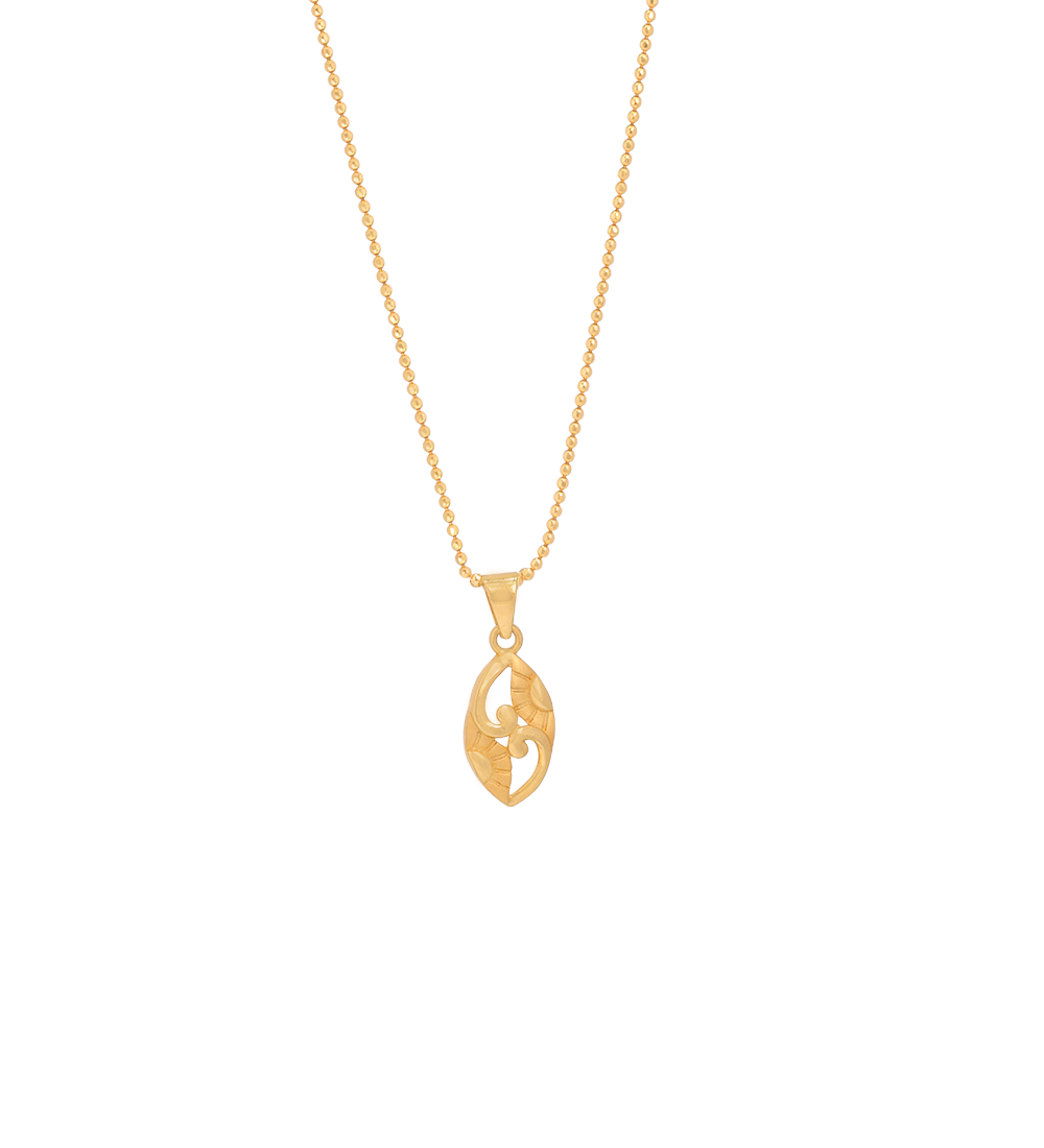 22K High Polish Gold Pendant (Pendent Only)