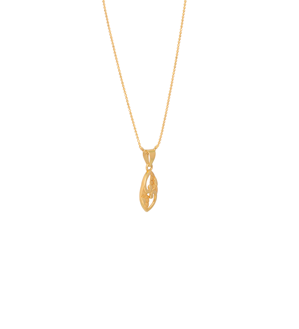 22K High Polish Gold Pendant (Pendent Only)