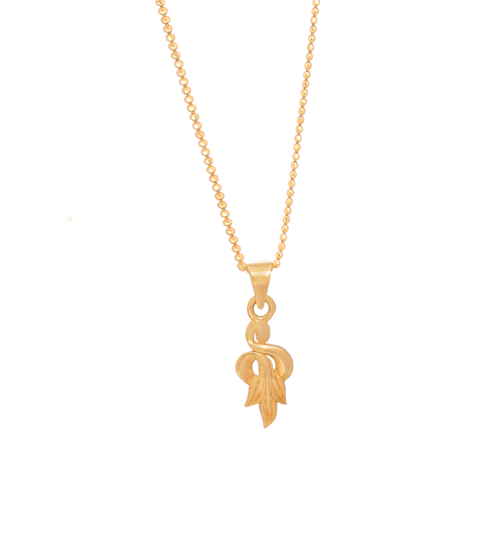 Elegant High Polish Gold Pendant (Pendent Only)