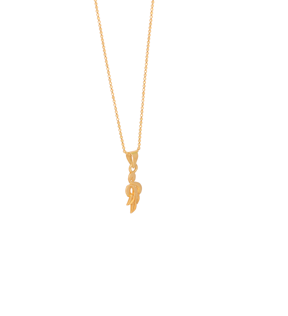 Elegant High Polish Gold Pendant (Pendent Only)