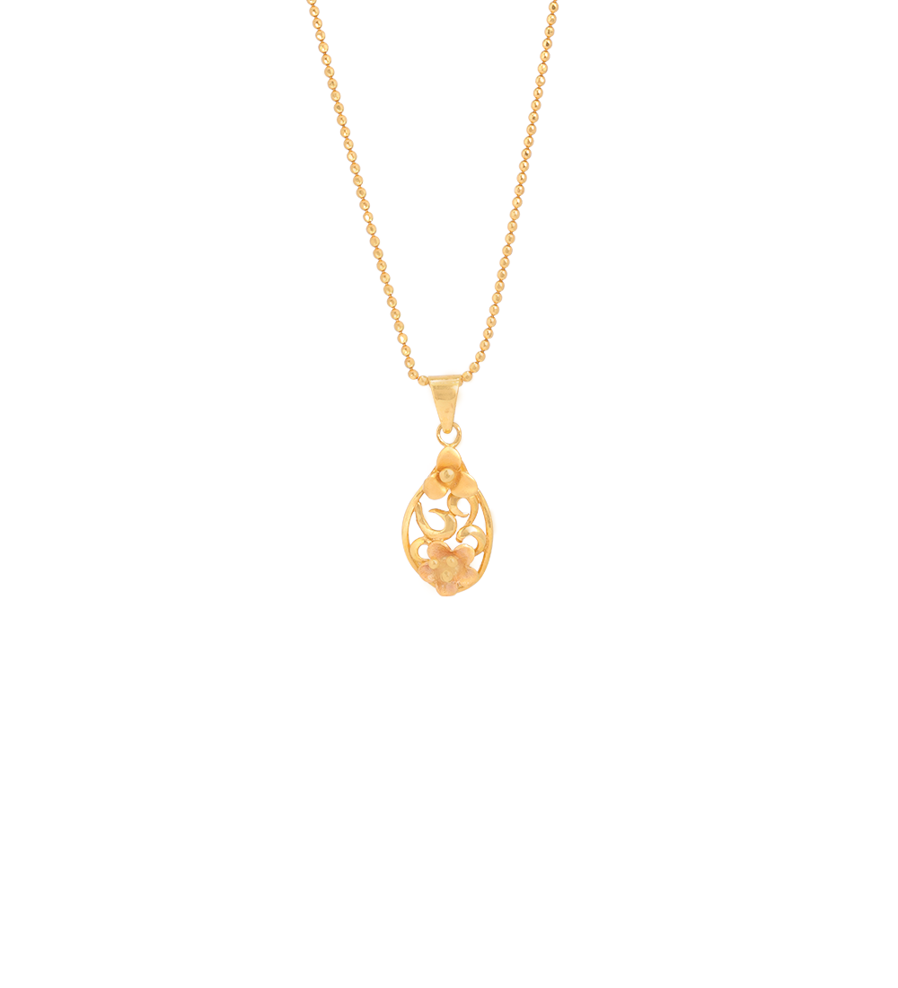 Daily Wear Enamel Gold Pendant (Pendent Only)