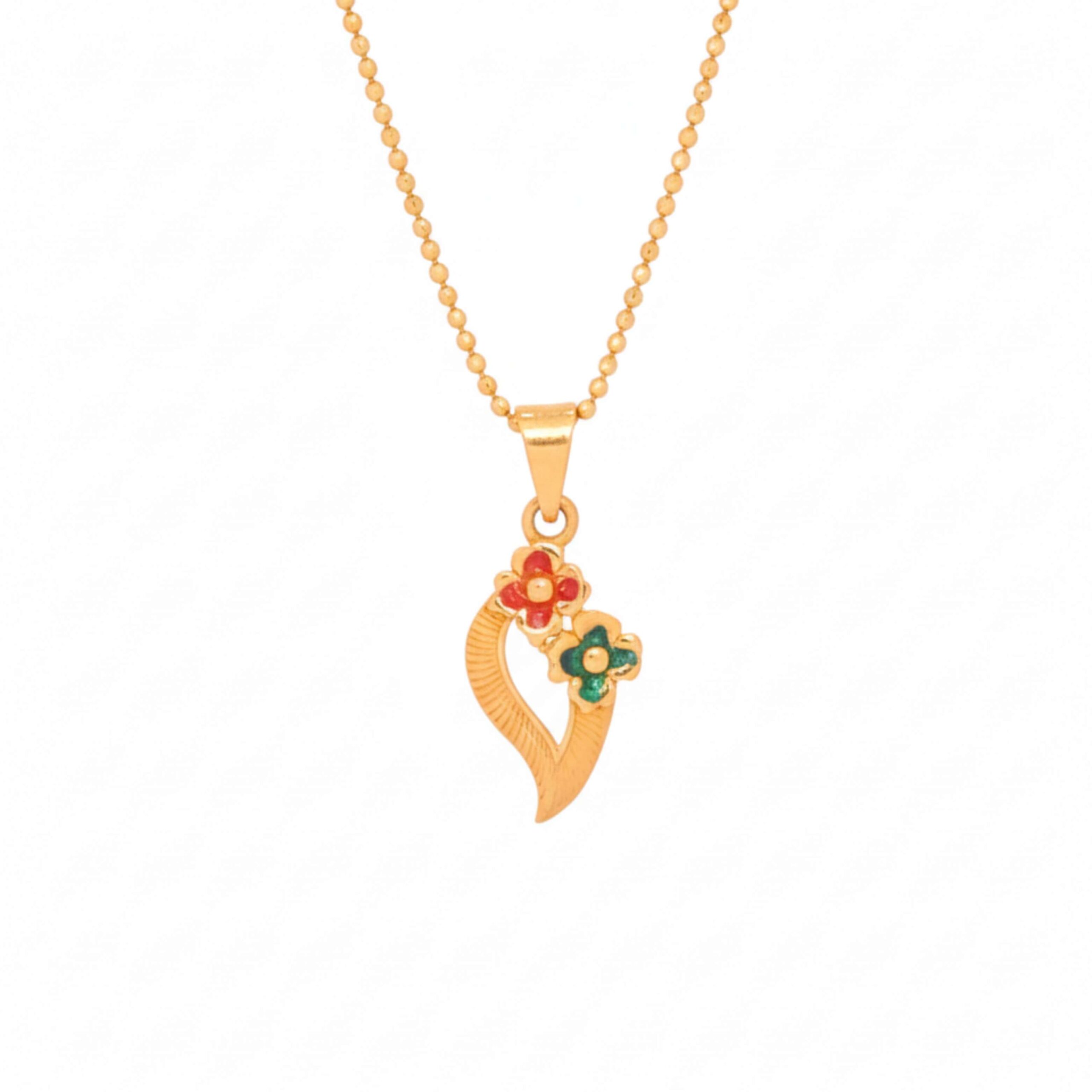 High Polish Enamel Gold Pendant (Pendent Only)