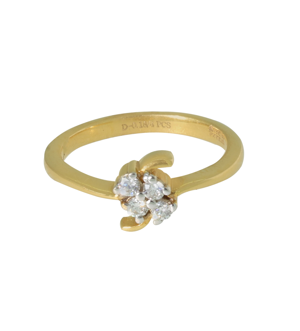 Golden Blossom Diamond Ring