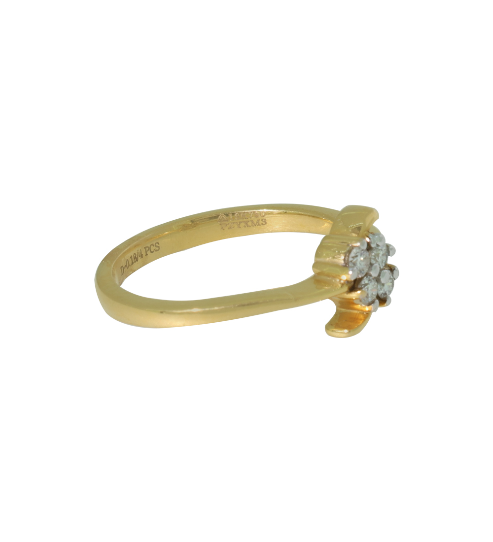 Golden Blossom Diamond Ring