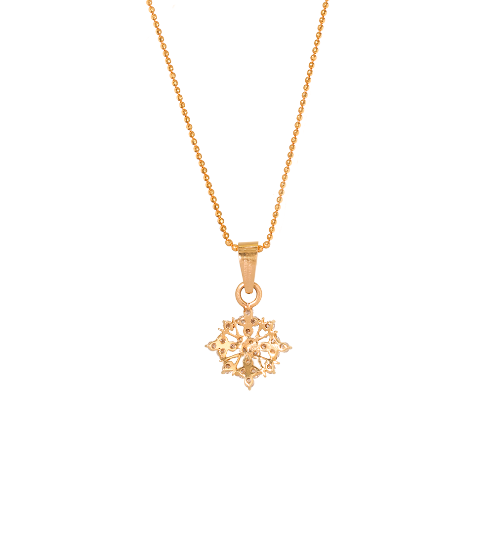 Floral Cluster Diamond Pendant in 18K (Pendent Only)