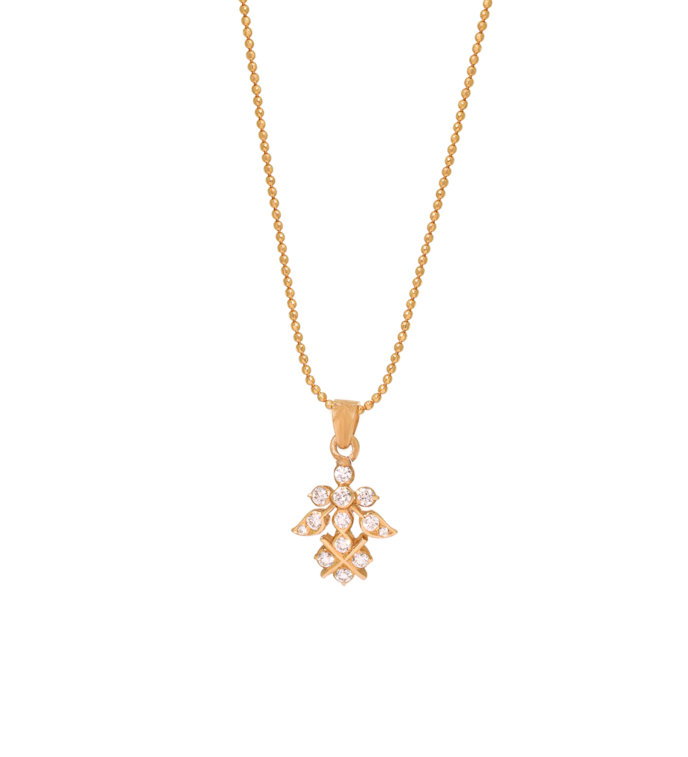 Golden Bloom Close-Setting Diamond Pendant (Pendent Only)