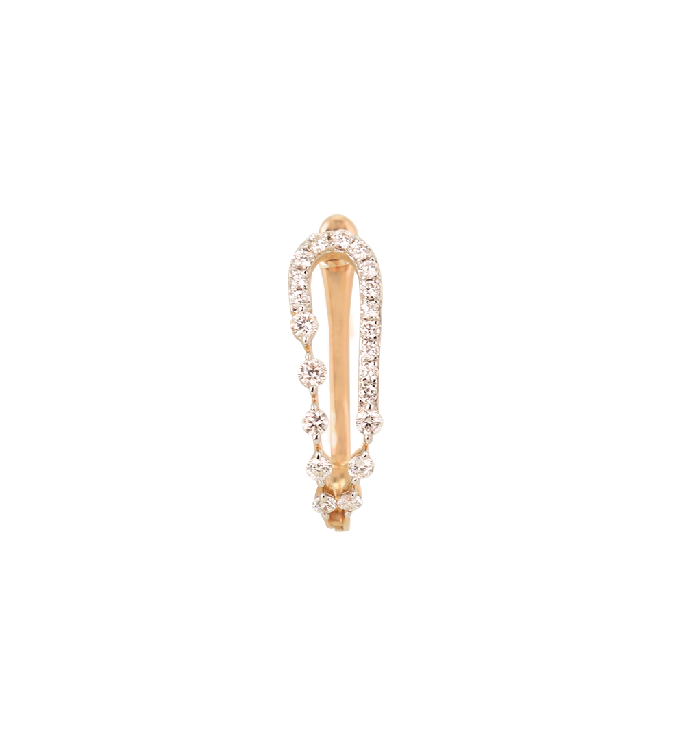 Radiant Hoop Diamond Earrings