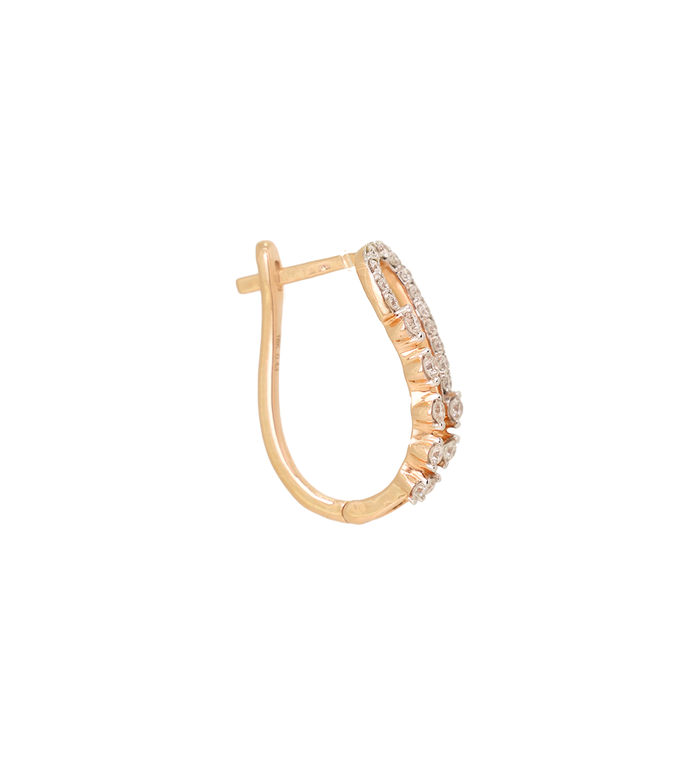 Radiant Hoop Diamond Earrings