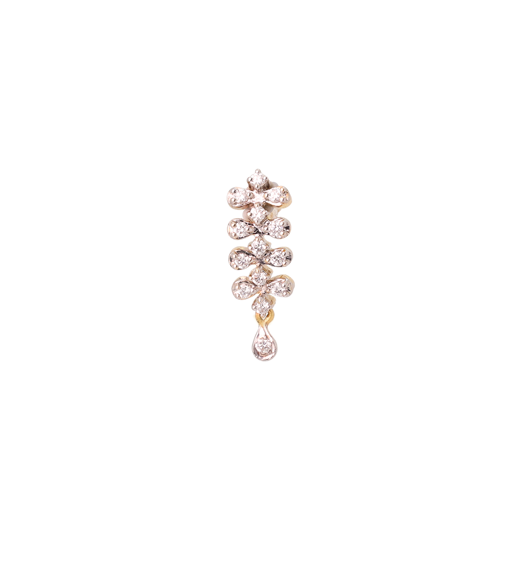 Golden Grace Dangling Diamond Earrings