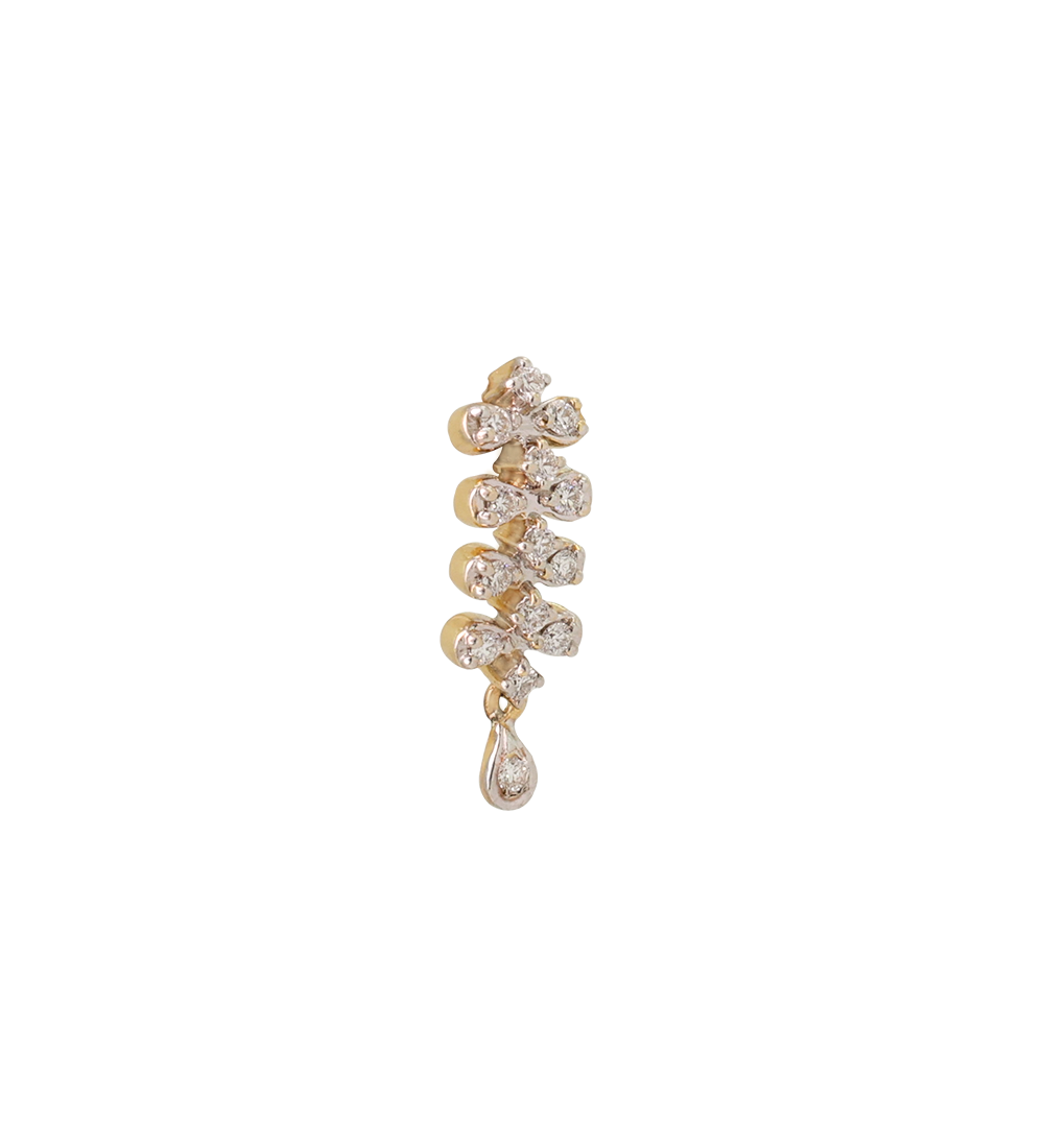 Golden Grace Dangling Diamond Earrings