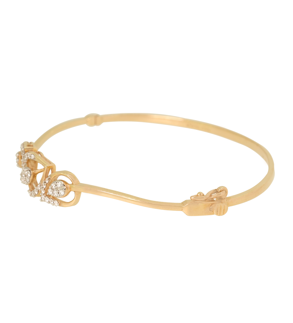 Triple Leaf Diamond Bracelet