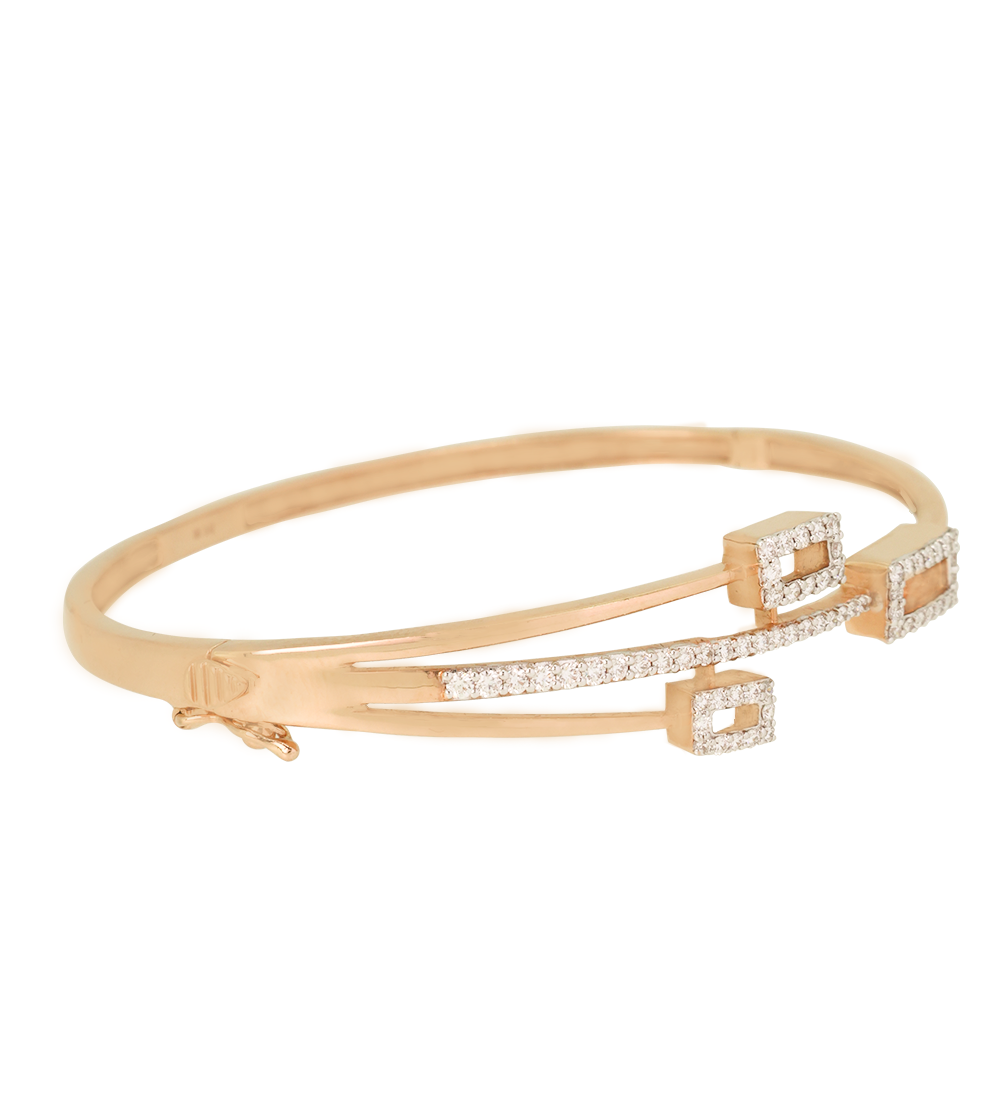 Geometric Spark Diamond Bracelet