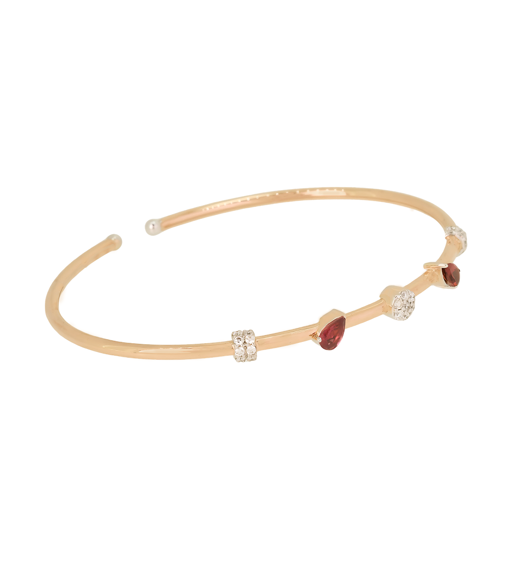 Crimson Glow Diamond & Ruby Bracelet