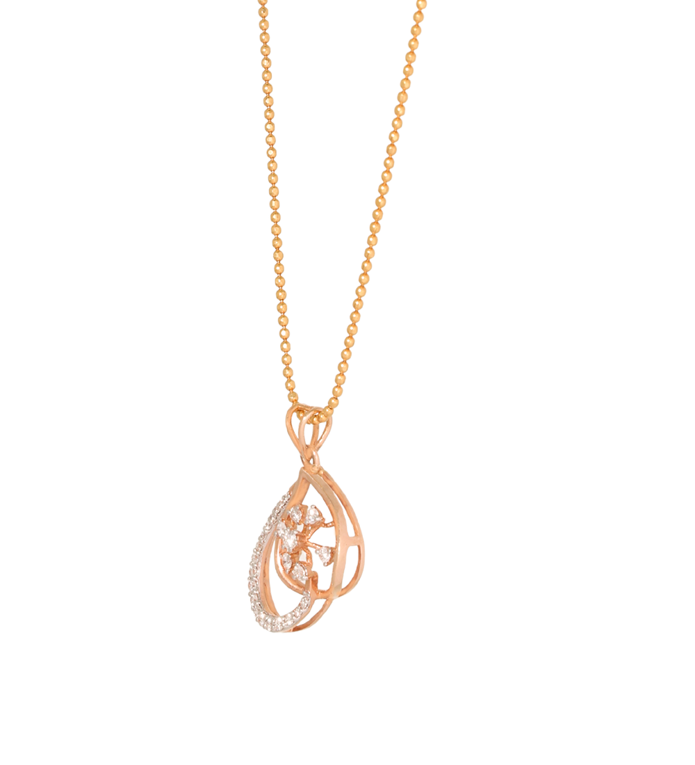 18K Rose Gold Fancy Diamond Pendant (Pendent Only)
