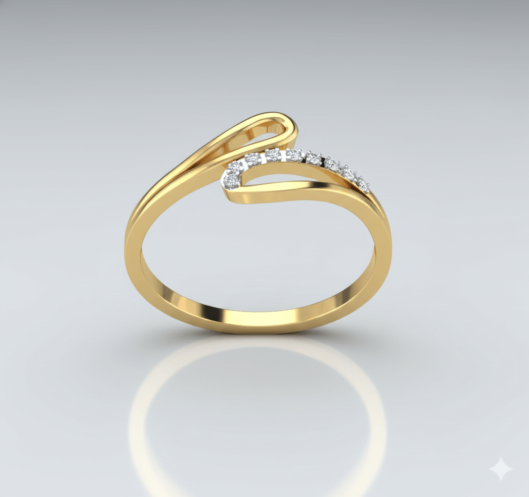 Elegant Twist Diamond Ring