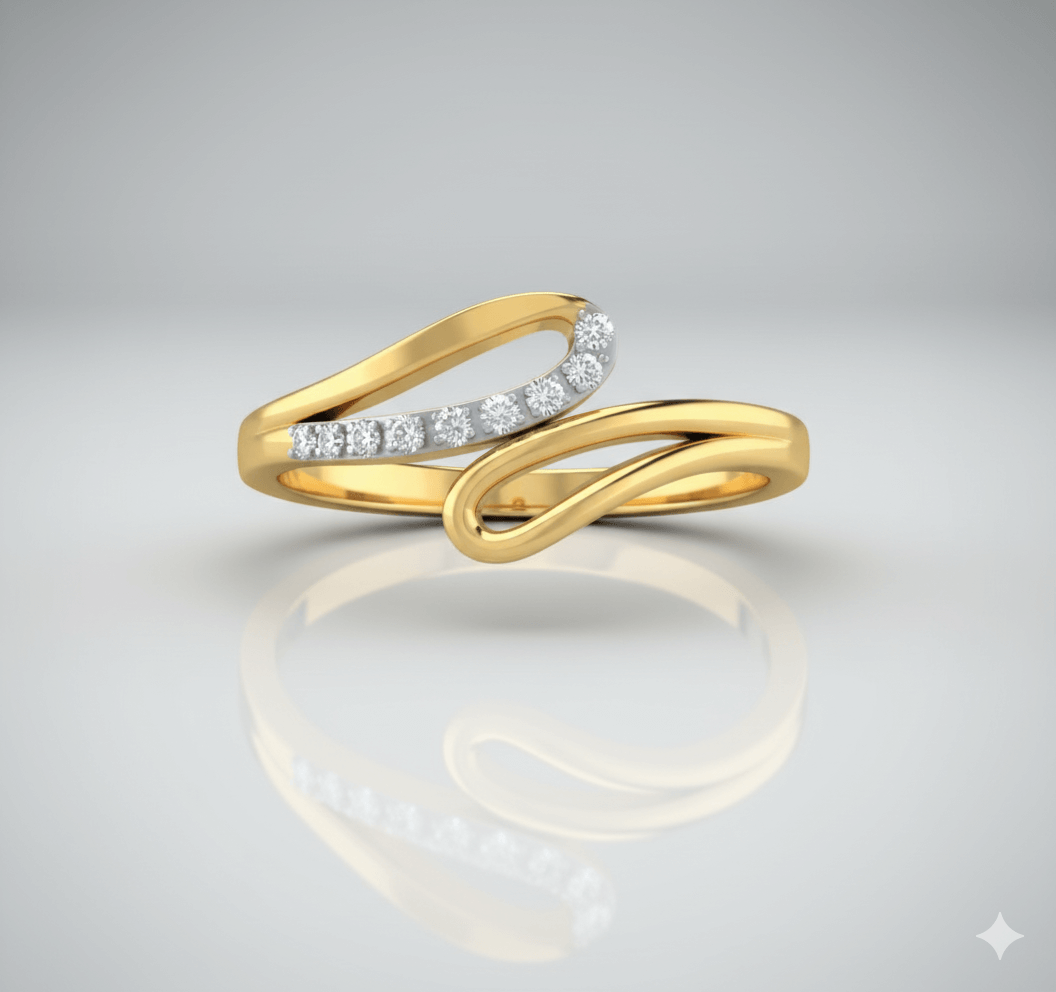 Elegant Twist Diamond Ring