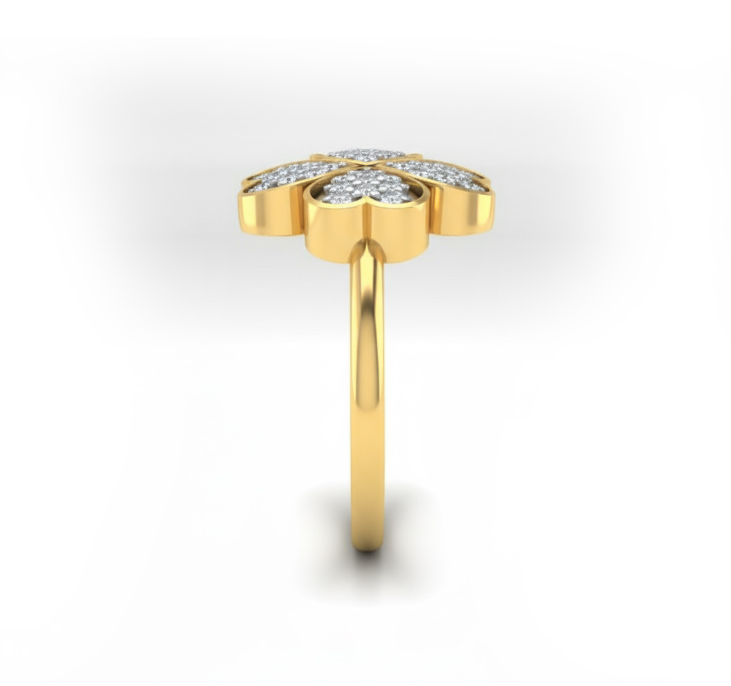 Four Heart Diamond Ring