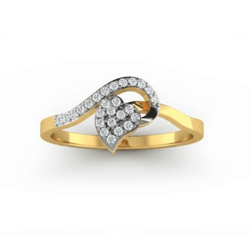 18Kt Heart-Shaped Diamond Ring – Symbol of Eternal Love