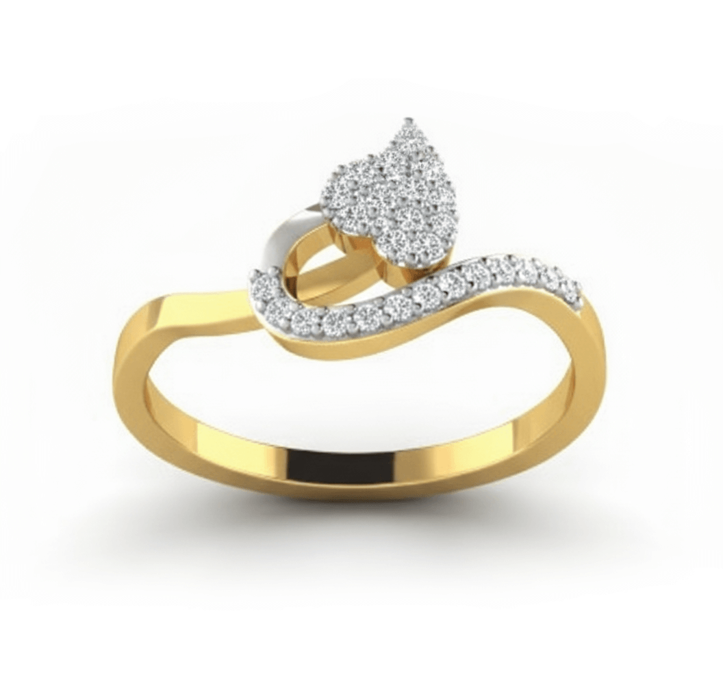 18Kt Heart-Shaped Diamond Ring – Symbol of Eternal Love