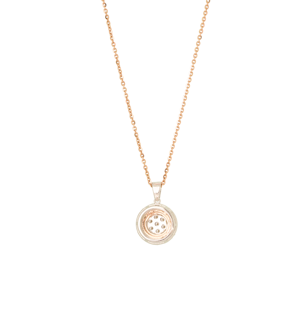 Dual-Tone Diamond Pendant & Earring Combo Set – 18K Gold | IGI Certified