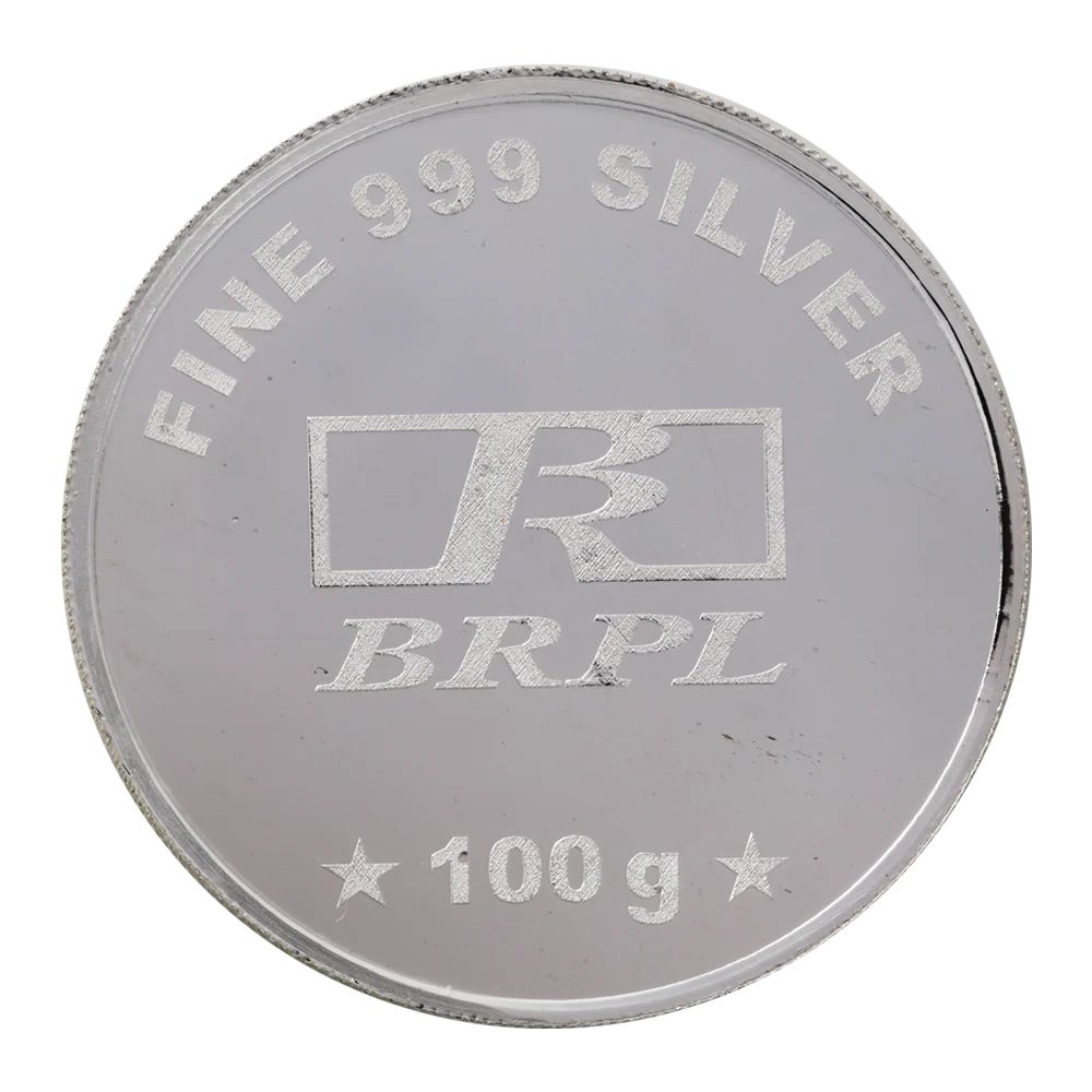 100 Gram 999 Fine Silver Lord Ganesh Coin