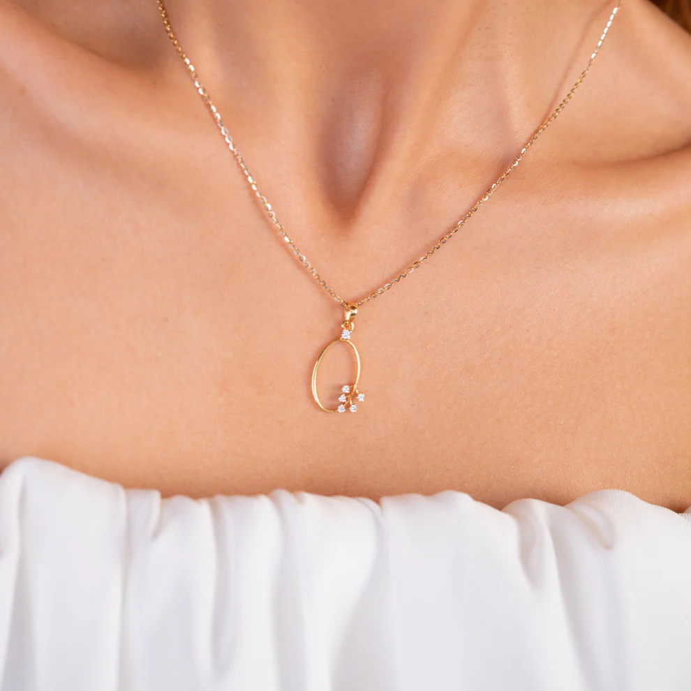 Botanical Oval Diamond Pendant
