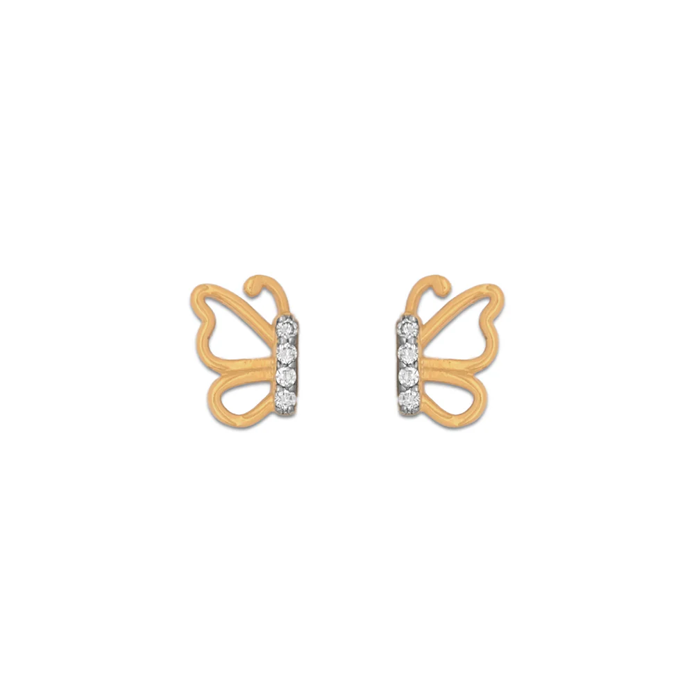 Flutter Glow Butterfly Stud Earrings