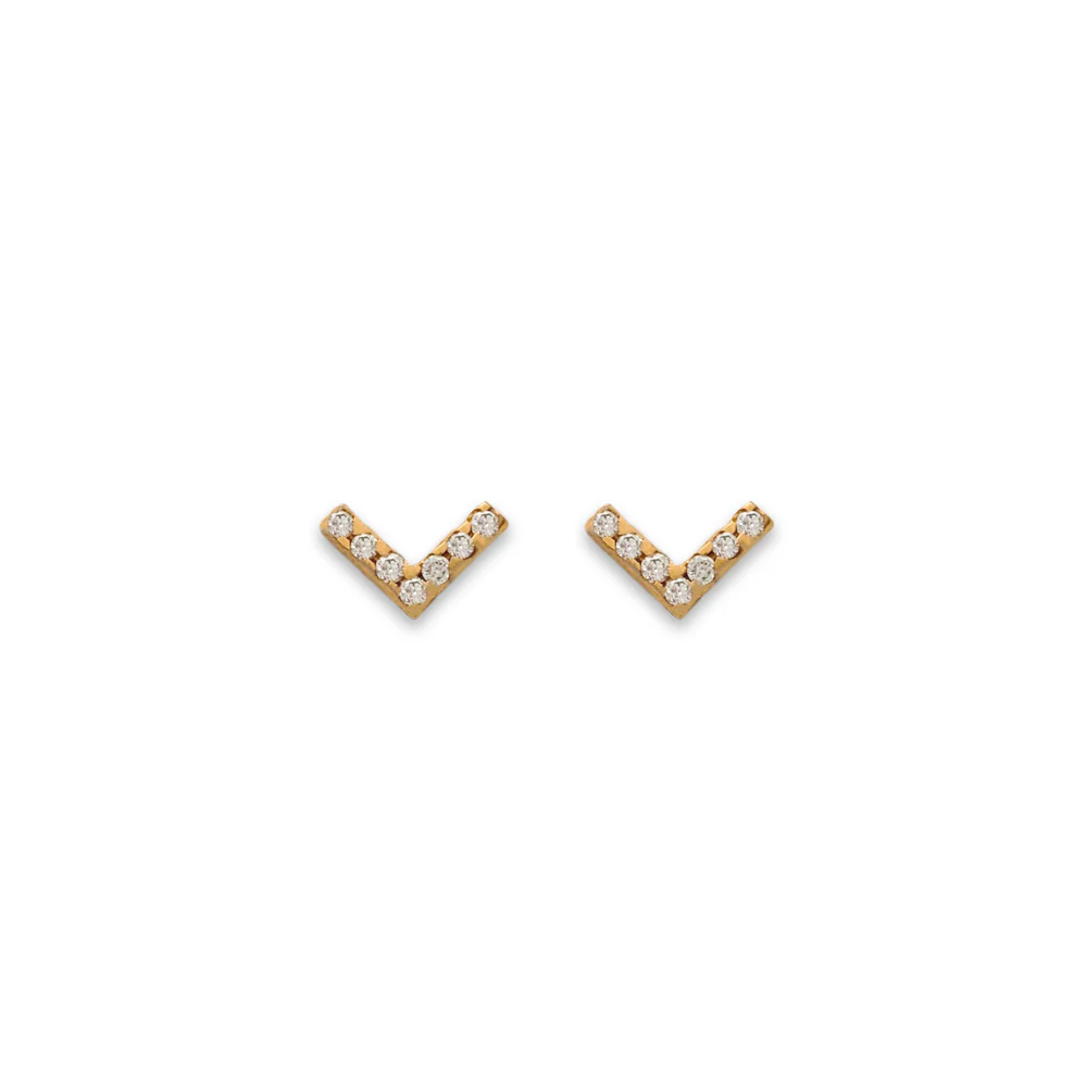 Luxe V-Shine Diamond Stud Earrings