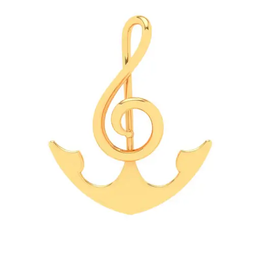 Anchored Melody Gold Pendant