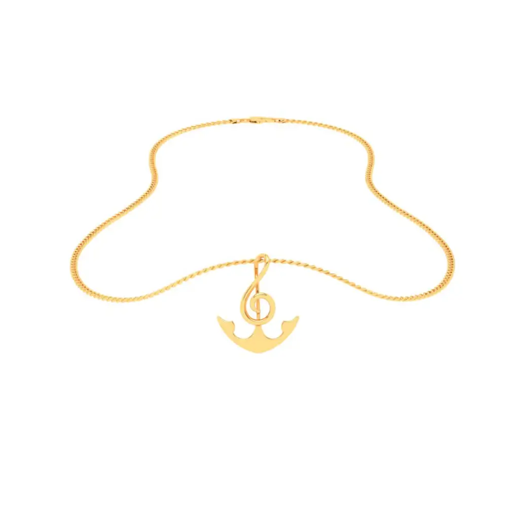Anchored Melody Gold Pendant