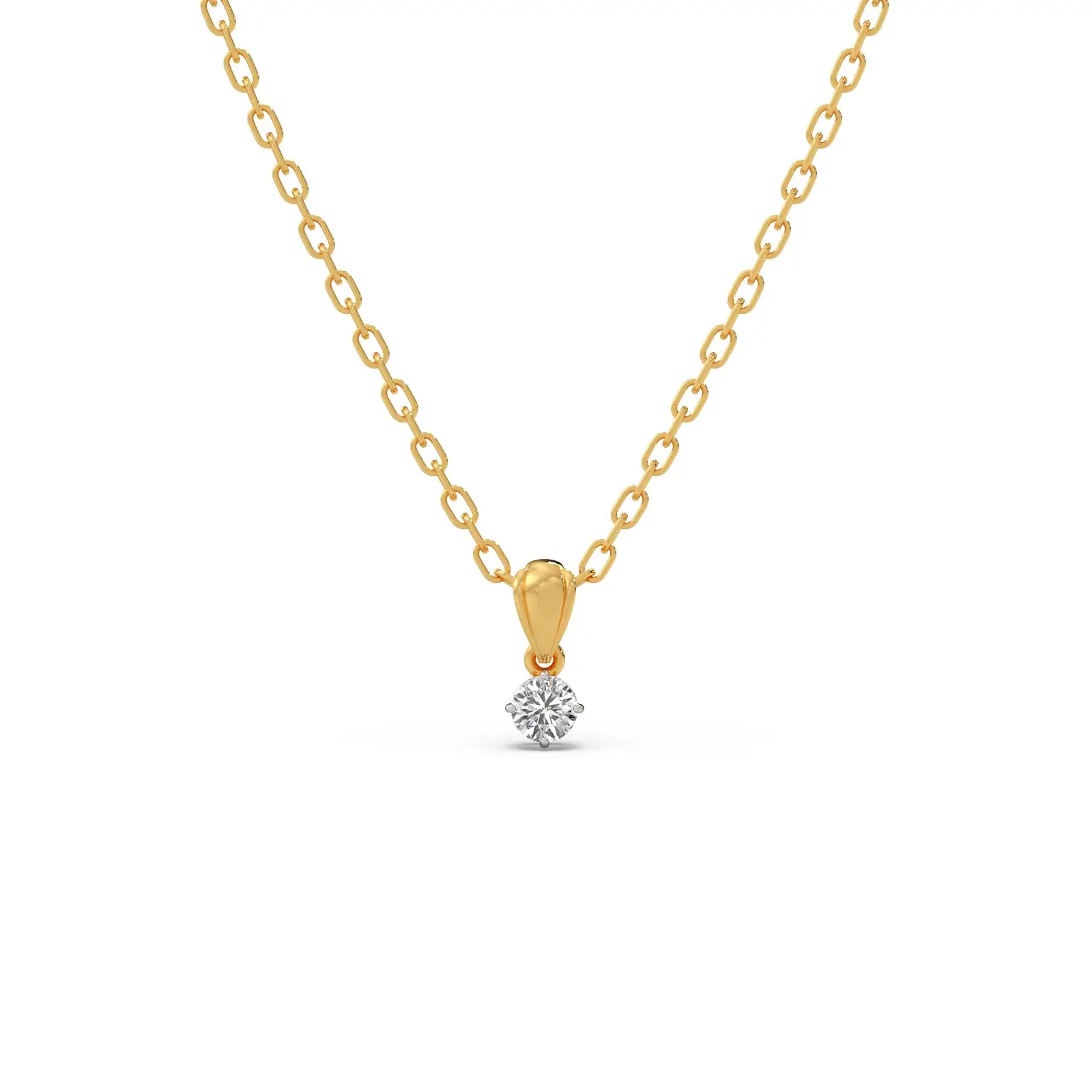 Classic Round Solitaire Diamond Pendant
