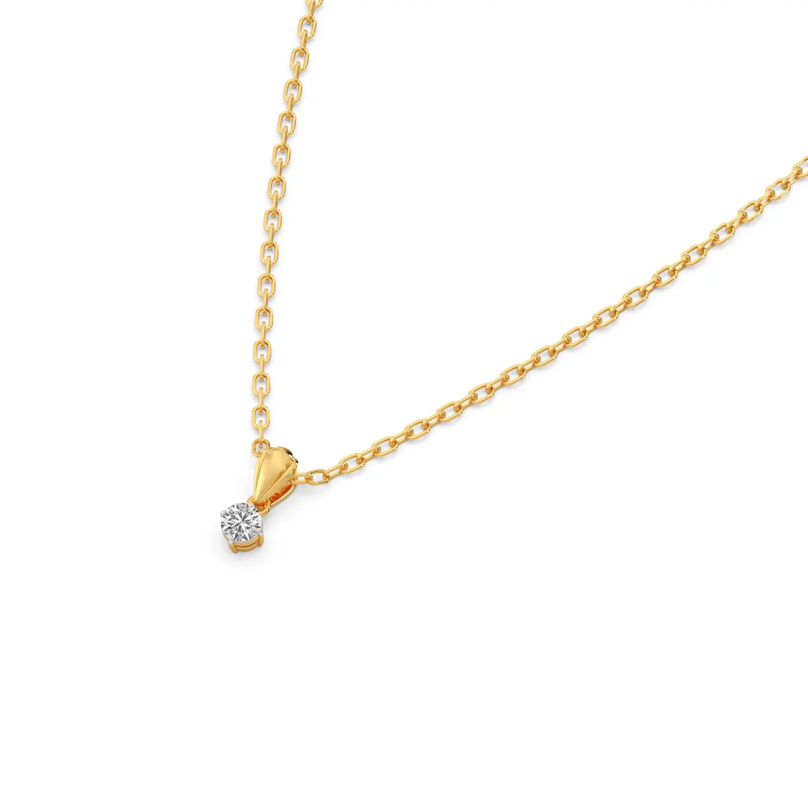 Classic Round Solitaire Diamond Pendant