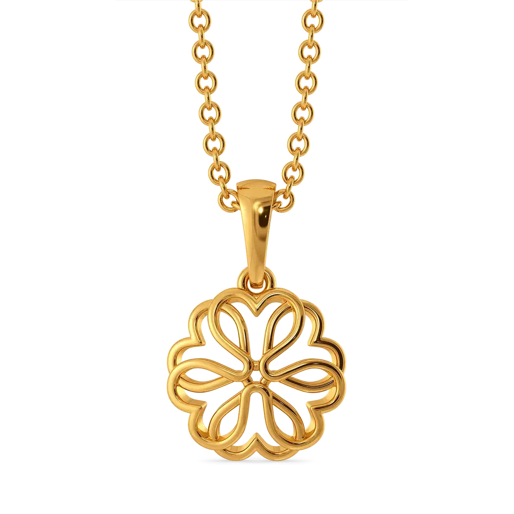 Bloom Layers Gold Pendant