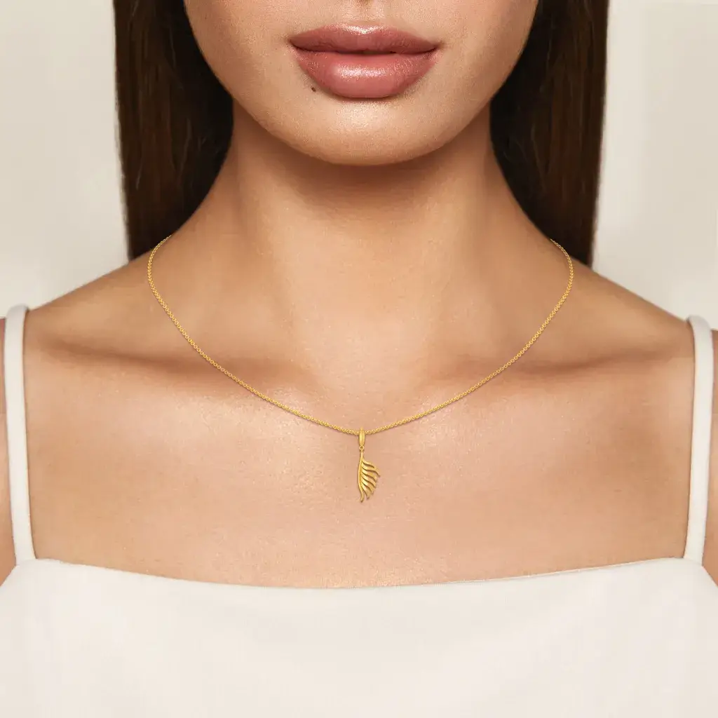 Feather Flow Gold Pendant