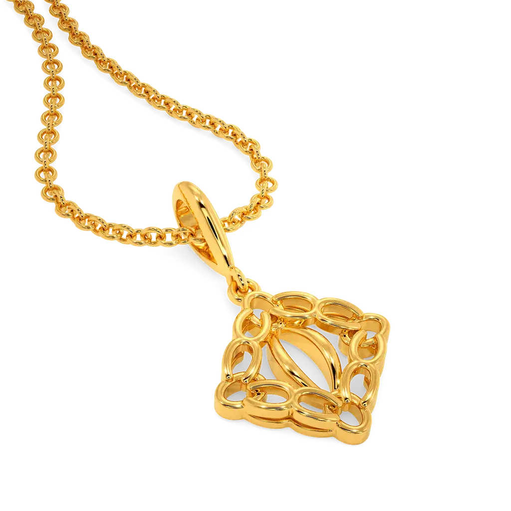 Crochet Mania Gold Pendant