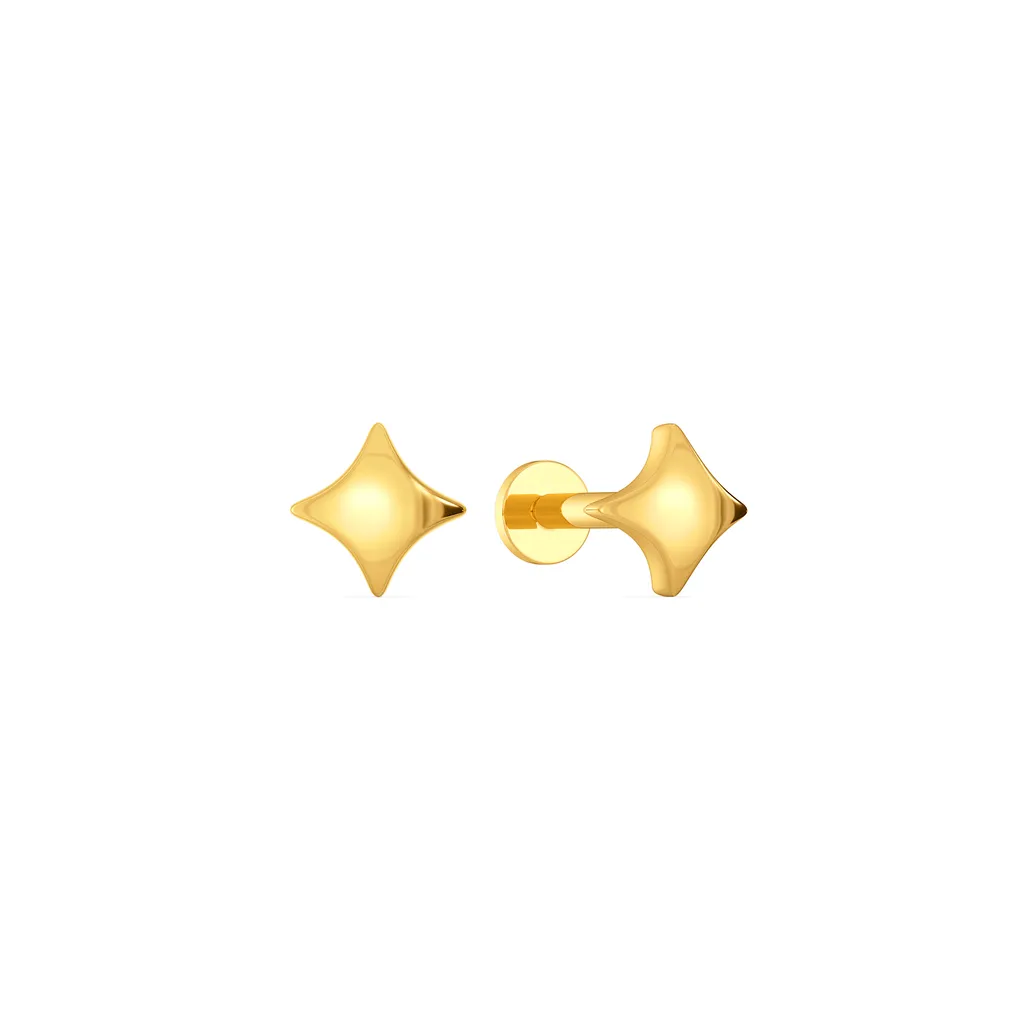 Aurora Gleam Gold Stud Earrings