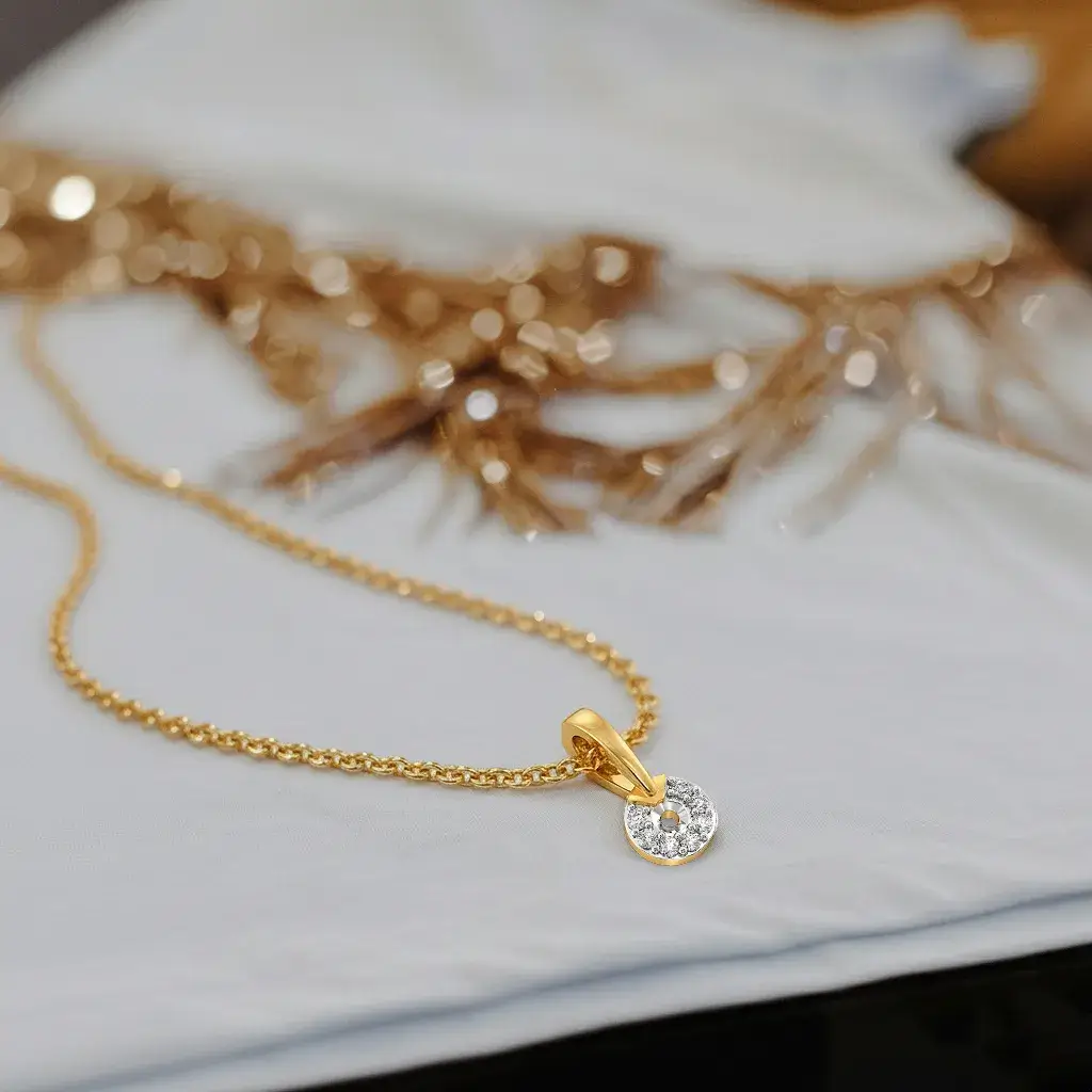 All That Glitters Circular Diamond Pendant