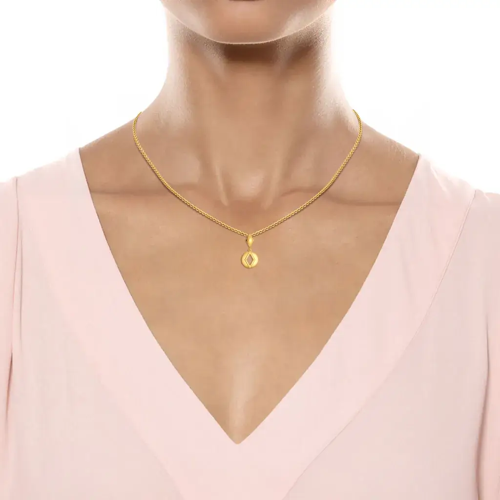 Geometric Rhythm Gold Pendant