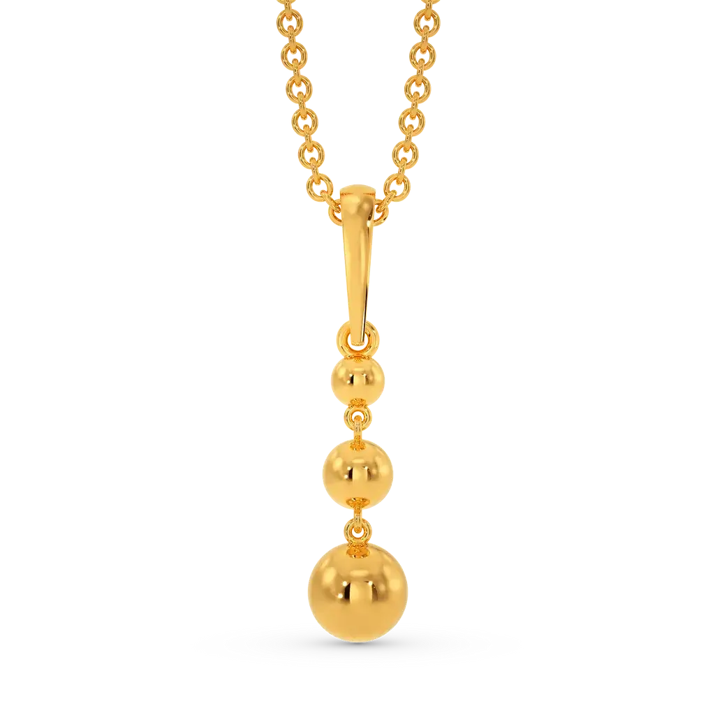 Beyond Dreams Triple Sphere Gold Pendant