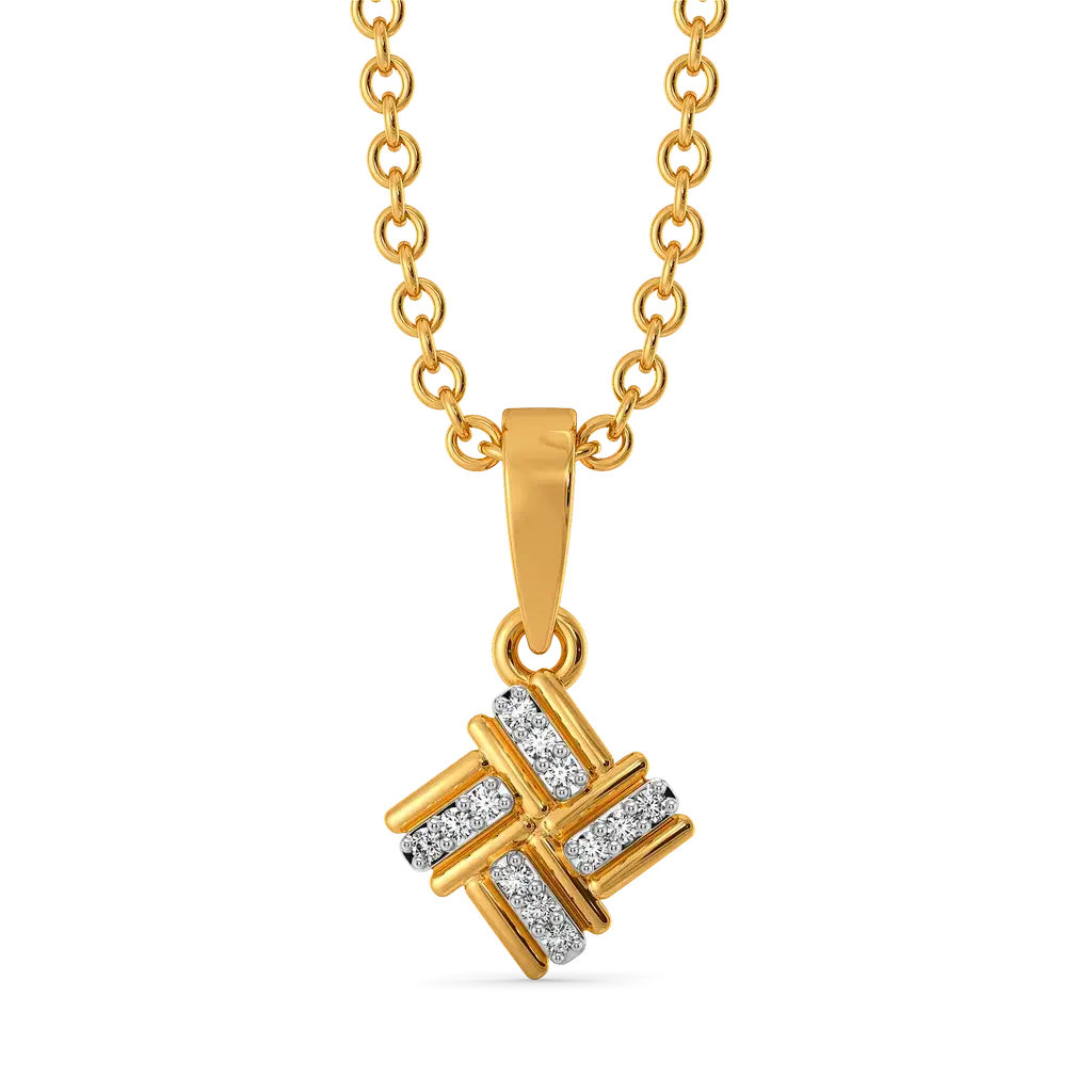 Matching the Stripes Diamond Pendant